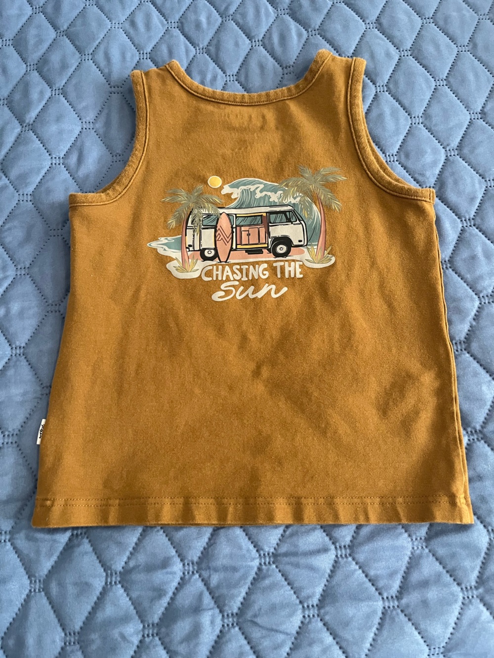 Chasing the Sun Mustard Kids Tank Top